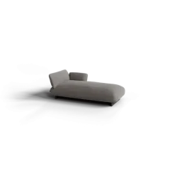 Chaiselongue, rechts -MOCO- Farbe Shitake - Stoff: kvadrat Melange Nap