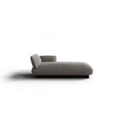 Chaiselongue, rechts -MOCO- Farbe Shitake - Stoff: kvadrat Melange Nap
