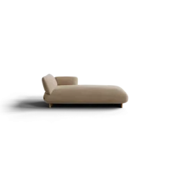 Chaiselongue, rechts -MOCO- Farbe Shitake - Stoff: kvadrat Moss
