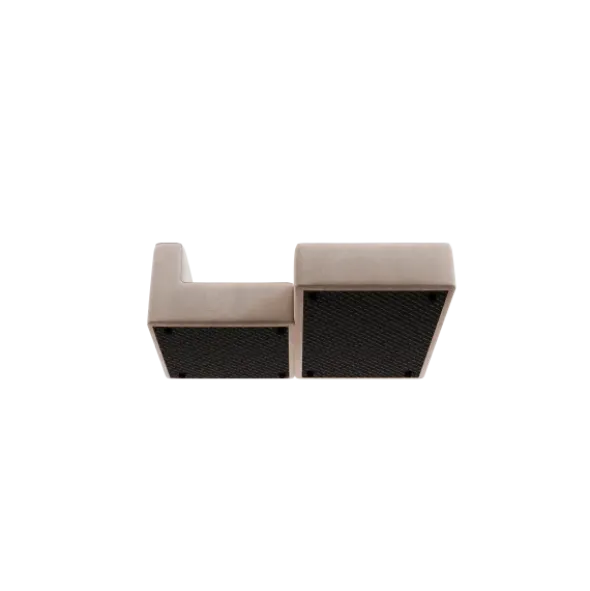 Chaiselongue, rechts -TASI- Farbe Beige - Stoff: Pina