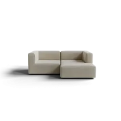 Chaiselongue, rechts -TASI- Farbe Beige - Stoff: Boucla