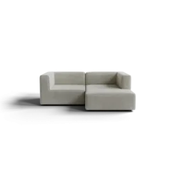Chaiselongue, rechts -TASI- Farbe Cloud - Stoff: kvadrat Moss