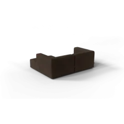 Chaiselongue, rechts -TASI- Farbe Espresso - Stoff: Pina