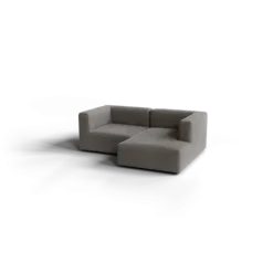 Chaiselongue, rechts -TASI- Farbe Shitake - Stoff: kvadrat Melange Nap