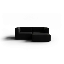 Chaiselongue, rechts -TASI- Farbe Coal - Stoff: Boucla