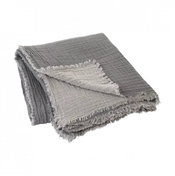 Decke -DOUBLE- Farbe Steel Gray 130 x 200 cm