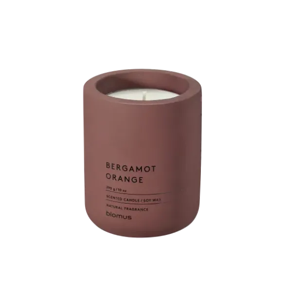 Duftkerze -FRAGA- Farbe Cedar Wood - Größe Ø 9 cm, Duft: Bergamot Orange