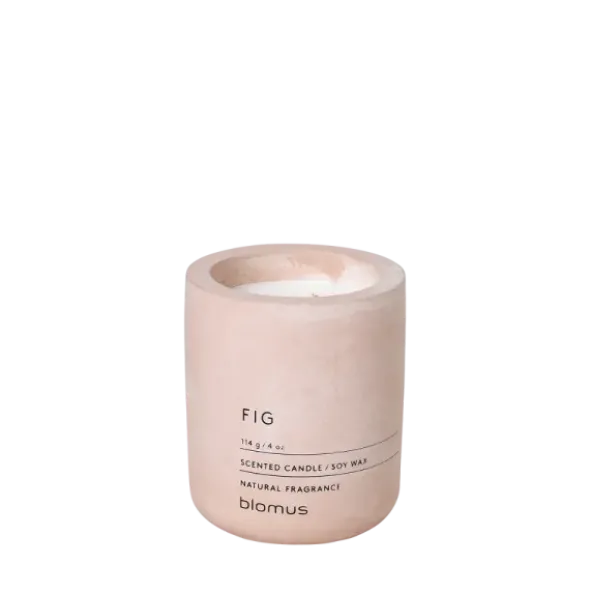 Duftkerze -FRAGA- Farbe Rose Dust - Größe Ø 6,5 cm, Duft: Fig