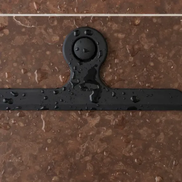 Duschwischer -KAPI- Farbe Black mit Wandhalterung