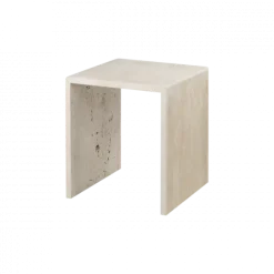 2er Set Beistelltische -VARU- Farbe Beige - aus Travertin