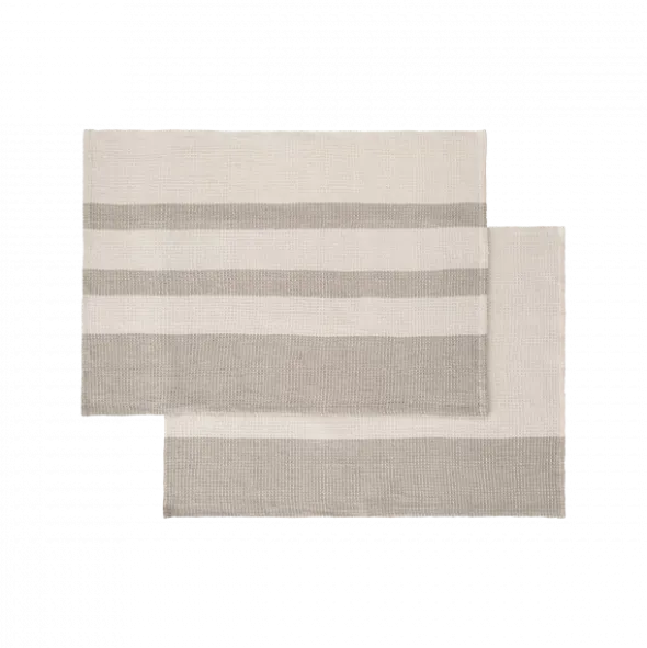 2er Set Geschirrtücher -GANO- Farbe Moonbeam & Mourning Dove - Größe 70 x 50 cm