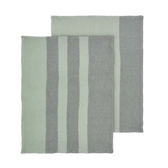 2er Set Geschirrtücher -GANO- Farbe Desert Sage - Größe 70 x 50 cm