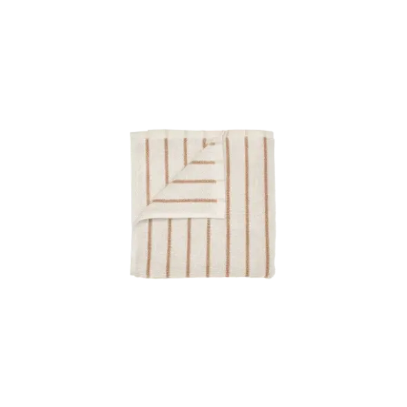 2er Set Gästehandtücher -ARTO- Farbe Moonbeam/Amber Brown - Größe 30 x 50 cm