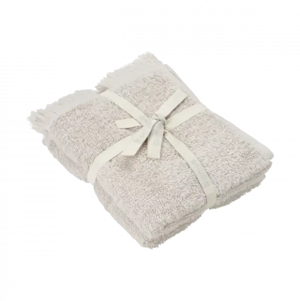 2er Set Gästehandtücher -FRINO- Farbe Moonbeam - Größe 30 x 50 cm