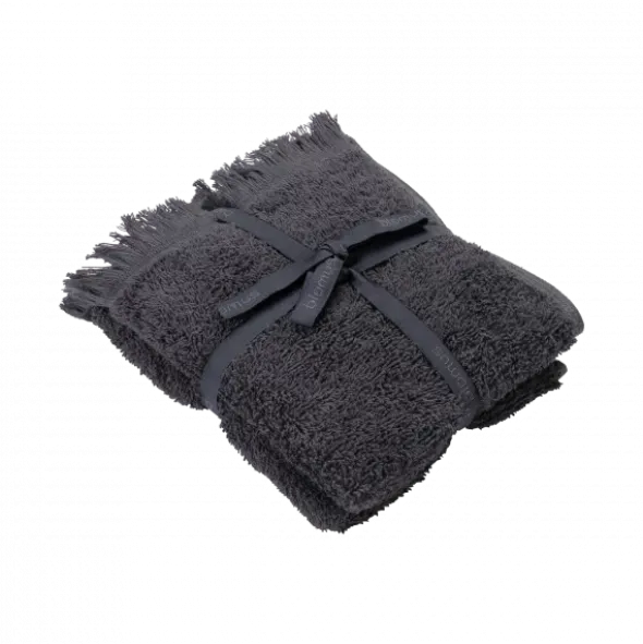 2er Set Gästehandtücher -FRINO- Farbe Magnet - Größe 30 x 50 cm