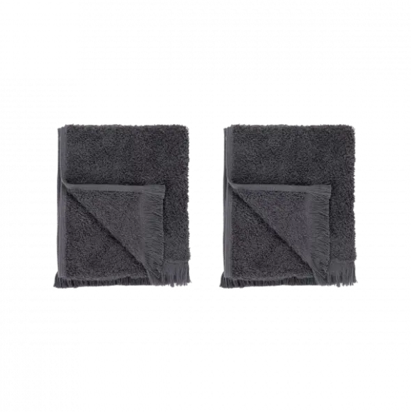 2er Set Gästehandtücher -FRINO- Farbe Magnet - Größe 30 x 50 cm