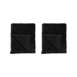 2er Set Gästehandtücher -FRINO- Farbe Black - Größe 30 x 50 cm