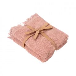 2er Set Gästehandtücher -FRINO- Farbe Misty Rose - Größe 30 x 50 cm