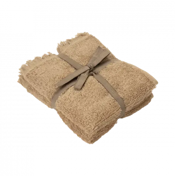 2er Set Gästehandtücher -FRINO- Farbe Tan - Größe 30 x 50 cm