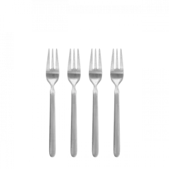 4er Set Kuchengabeln -STELLA- Farbe Silber