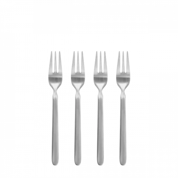 4er Set Kuchengabeln -STELLA- Farbe Silber