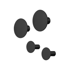 4er Set Wandhaken -PONTO- Farbe Black
