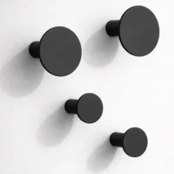4er Set Wandhaken -PONTO- Farbe Black