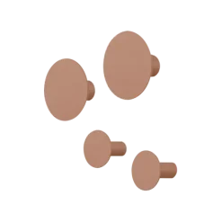 4er Set Wandhaken -PONTO- Farbe Mocha Mousse