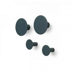 4er Set Wandhaken -PONTO- Farben Gunmetal