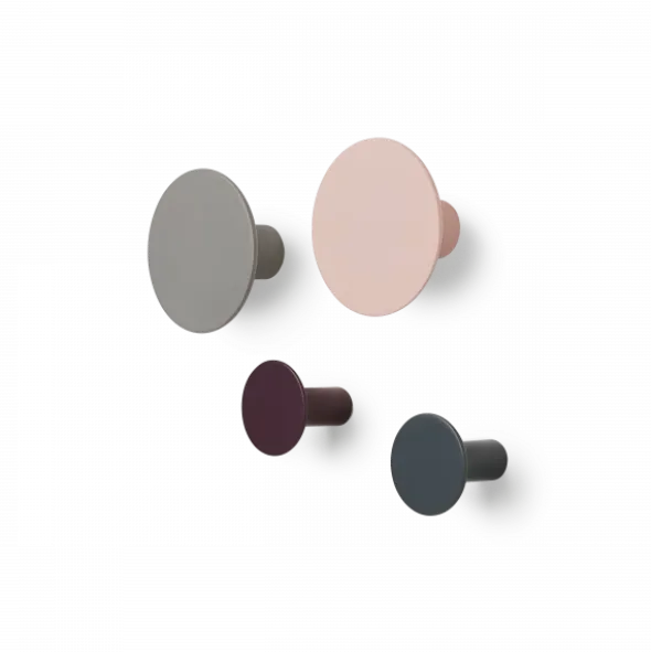 4er Set Wandhaken -PONTO- Farben Rose Dust, Elephant Skin… - versch. Größen