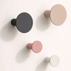4er Set Wandhaken -PONTO- Farben Moonbeam, Espresso… - versch. Größen