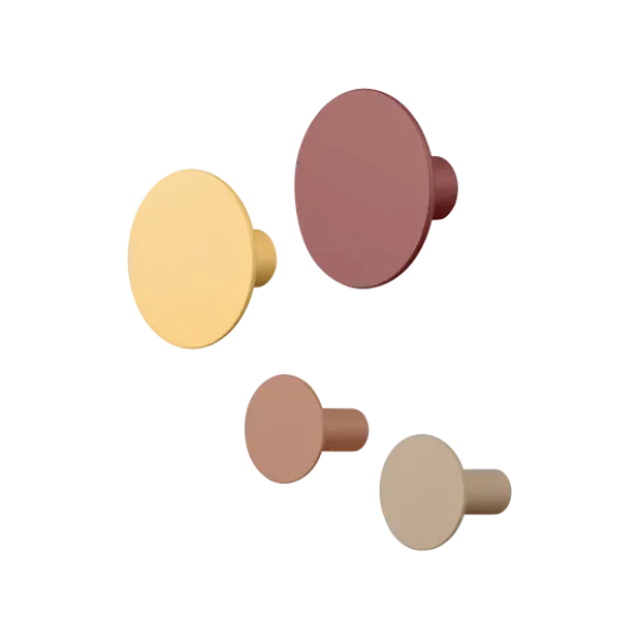 4er Set Wandhaken -PONTO- Farbe New Wheat, Brandy Brown… - versch. Größen