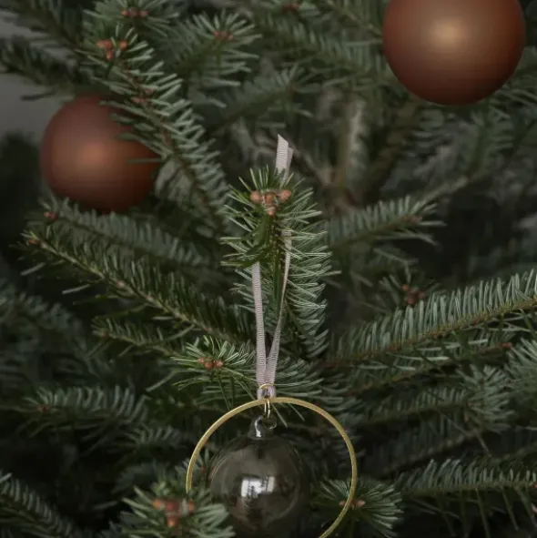 4er Set Weihnachtsschmuck -KITAI- Farbe Gold/Coffee - Form: Kugel