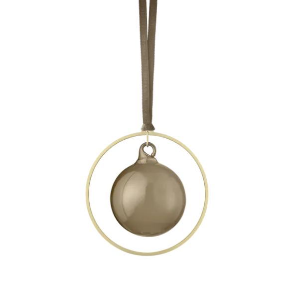 4er Set Weihnachtsschmuck -KITAI- Farbe Gold/Coffee - Form: Kugel