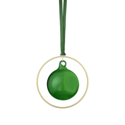 4er Set Weihnachtsschmuck -KITAI- Farbe Gold/Duck Green - Form: Kugel