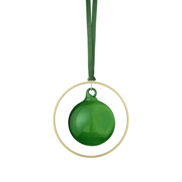 4er Set Weihnachtsschmuck -KITAI- Farbe Gold/Duck Green - Form: Kugel