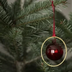 4er Set Weihnachtsschmuck -KITAI- Farbe Gold/Port - Form: Kugel