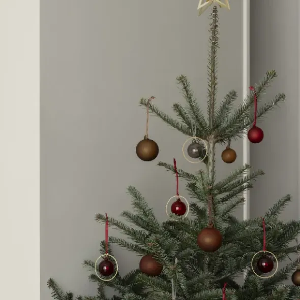 4er Set Weihnachtsschmuck -KITAI- Farbe Gold/Port - Form: Kugel