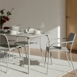 Esstisch -YUA- Farbe Silk Gray - Größe 180 x 90 cm