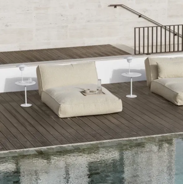 Garten Beistelltisch -STAY- Farbe White - Größe Ø 40 cm