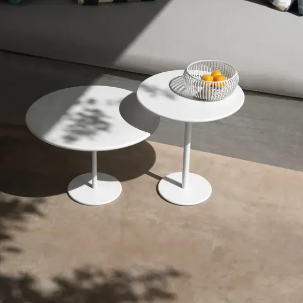 Garten Beistelltisch -STAY- Farbe White - Größe Ø 40 cm