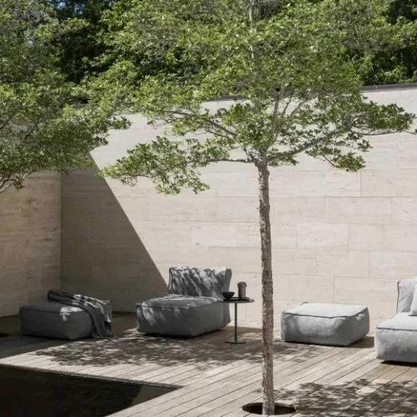 Garten Beistelltisch -STAY- Farbe Warm Gray - Größe Ø 40 cm