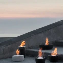 Gelfeuerstelle -FUOCO- aus poliertem Edelstahl Ø 32,5 cm