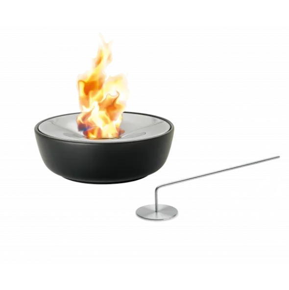 Gelfeuerstelle -FUOCO- aus poliertem Edelstahl Ø 32,5 cm
