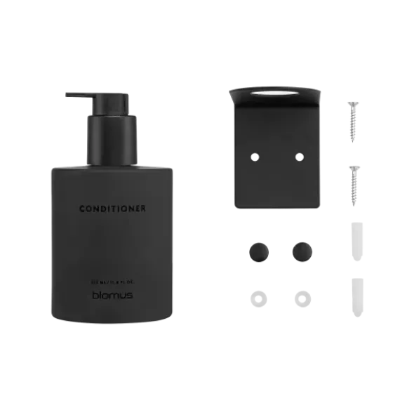 Glasflasche Conditioner -KIREI- Farbe Smoke - Größe 350 ml, Schrauben