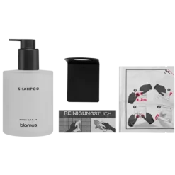 Glasflasche Shampoo -KIREI- Farbe White - Größe 350 ml, Kleben