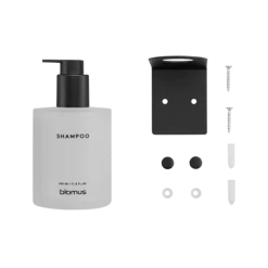 Glasflasche Shampoo -KIREI- Farbe White - Größe 350 ml, Schrauben