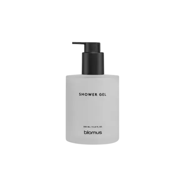 Glasflasche Shower Gel -KIREI- Farbe White - Größe 350 ml, Schrauben