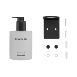 Glasflasche Shower Gel -KIREI- Farbe White - Größe 350 ml, Schrauben
