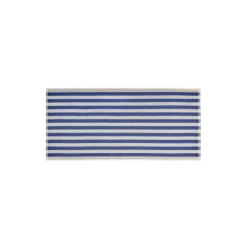 Handtuch -ARTO- Farbe Moonbeam/Mazarine Blue - Größe 50 x 100 cm, breite Streifen